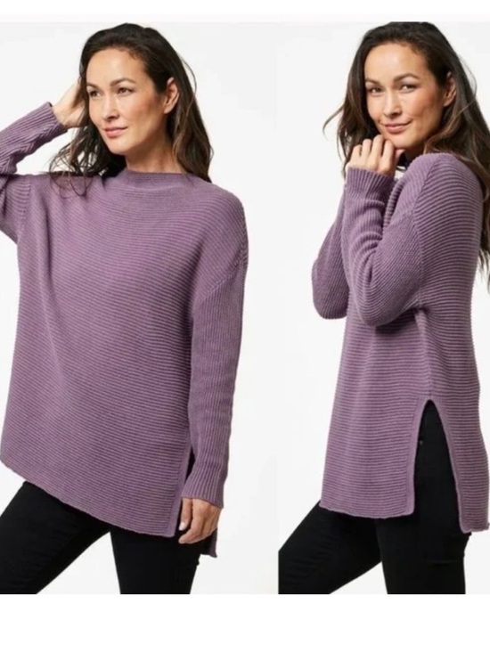 Pact Sweaters - Pact 100% organic cotton sweater tunic size M lilac purple